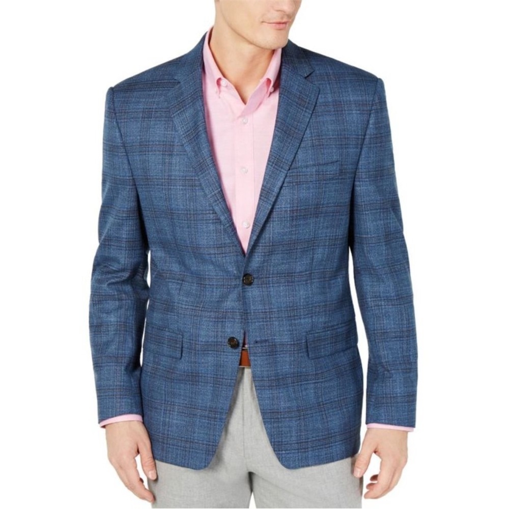 Lauren Ralph Lauren Blue Plaid Blazer